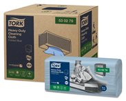 Utěrky čisticí Tork Heavy-Duty, 105 ks, modré, W4