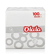 Ubrousky oběd Ola'la, bílé, 1 vr., sklad 1/4, 100 ks