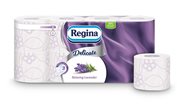 Toaletní papír v konvenční roli Regina Delicate, vůně levandule, 8 ks