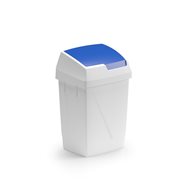 Koš na odpad Lindy, 50 l, výklopné víko, modrý