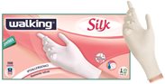 Rukavice Silk, syntetický latex, bílé, 100 ks, M