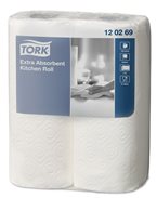 Utěrky kuchyňské Tork Extra Absorbent, 64 útržků, 15,36 m, bílé
