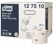 Toaletní papír v roli Tork Mid-size Premium, 70 m, T6