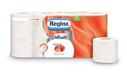 Toaletní papír v konvenční roli Regina Delicate, vůně broskev, více typů balení